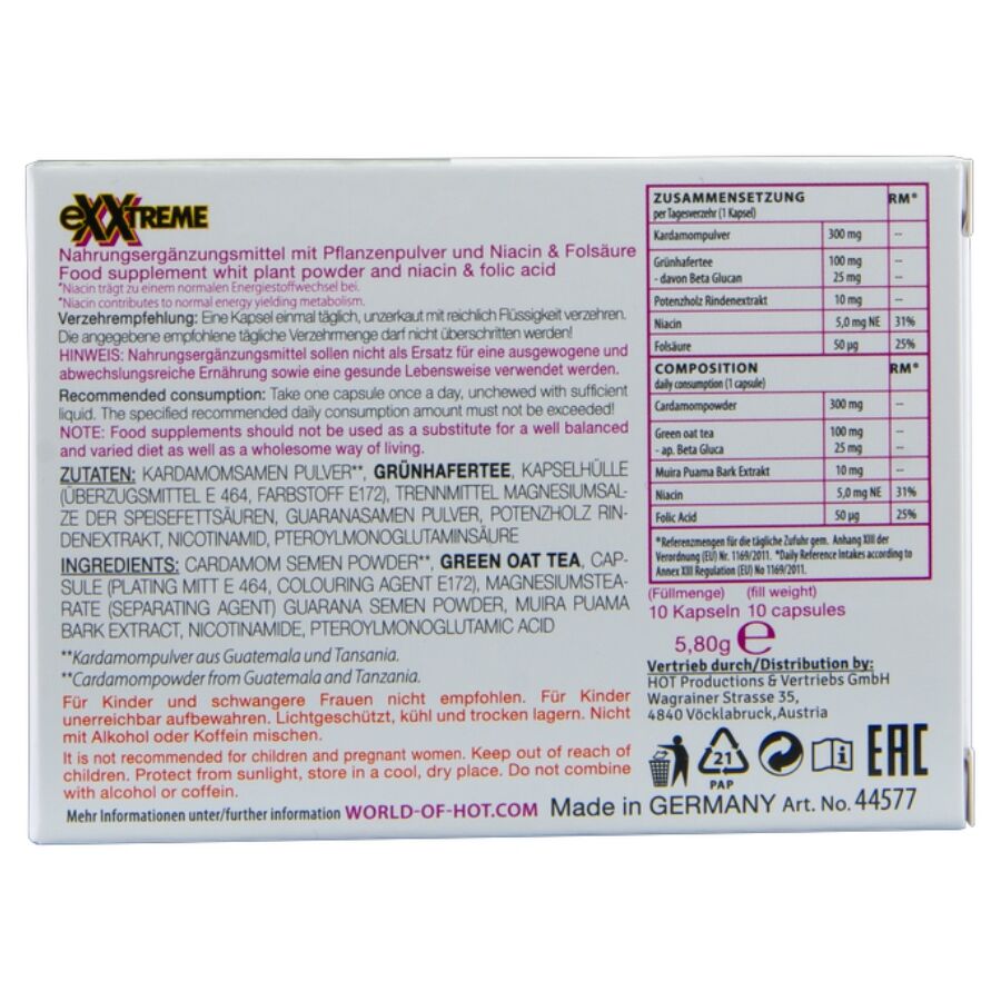 HOT - EXXTREME CAPSULE LIBIDO DONNA 10 UNITÀ – Pillole per le donne – foto 4
