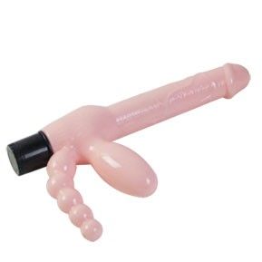 BAILE - IMBRAGATURA SENZA CORDA TPR CON VIBRAZIONE E STIMOLAZIONE ANALE 25.4 CM – Imbracature senza vibrazioni – foto 2