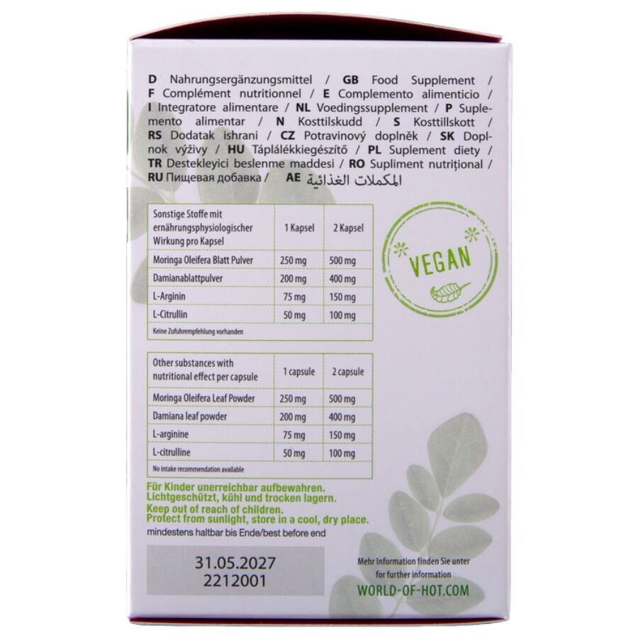HOT - MORINGA DONNE CAPPELLINI DONNA 60 UNITÀ – Pillole per le donne – foto 4