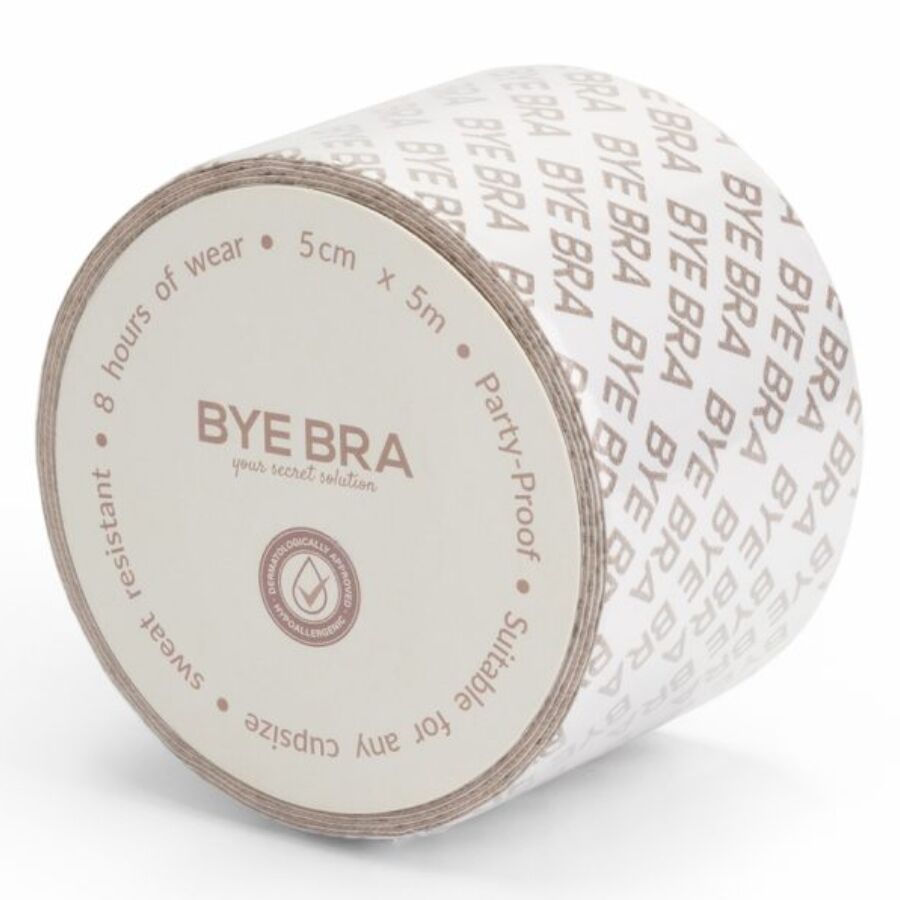 BYE-BRA - BODY TAPE DOUBLE SIDED CINTA DE DOBLE CARA BEIGE TALLA ÚNICA 5 x 500 CM – Accessori Reggiseni – foto 2