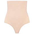 BYE-BRA - TANGA DE TALLE ALTO SIN COSTURAS BEIGE TALLA M – Mutandine alte