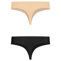 BYE-BRA - PACK 2 TANGAS INVISIBLES BEIGE Y NEGRO TALLA L – Infradito