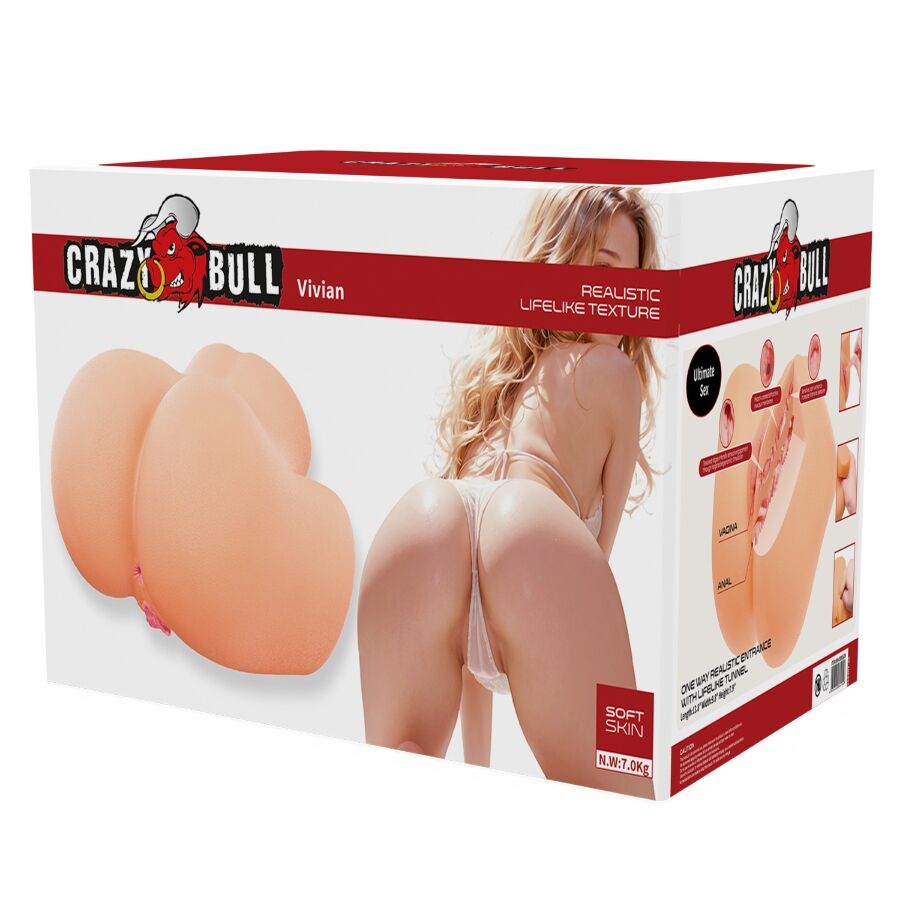 CRAZY BULL - VIVIAN REALISTICA FEMMINILE VAGINA POSTERIORE E ANALE 7 KG – Dimensioni reali delle bambole – foto 6