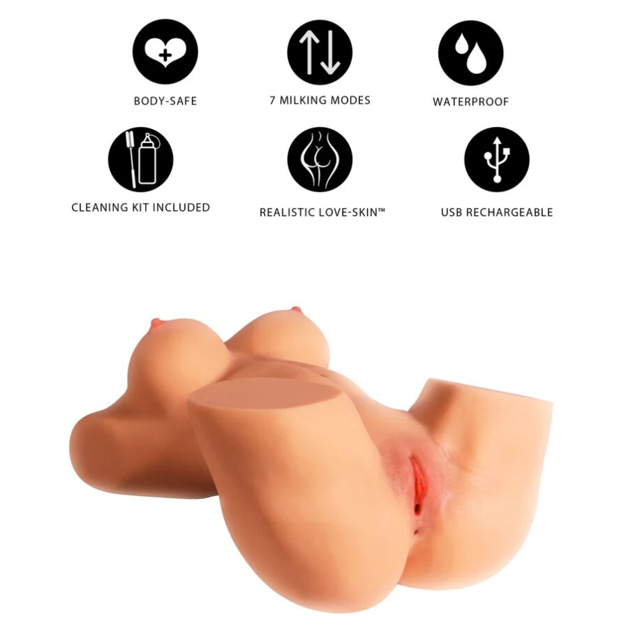 DESIDERIO NASCOSTO - MASTURBATORE FEMMINILE MEGA TROIA CON TORSO DA 22 KG – Dimensioni reali delle bambole – foto 8