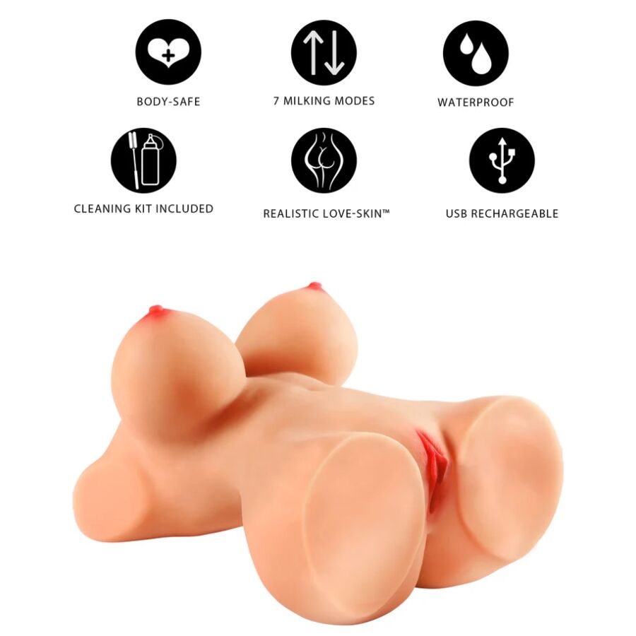 DESIDERIO NASCOSTO - TORSO DI CAGNA DA MUNGITURA ECCITATA MASTURBATORE FEMMINILE 10 KG – Dimensioni reali delle bambole – foto 8
