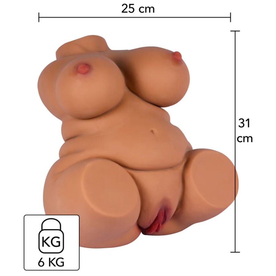 HIDDEN DESIRE - FAT FUCK QUEEN TORSO MASTURBATORE FEMMINILE 6 KG – Dimensioni reali delle bambole – foto 5