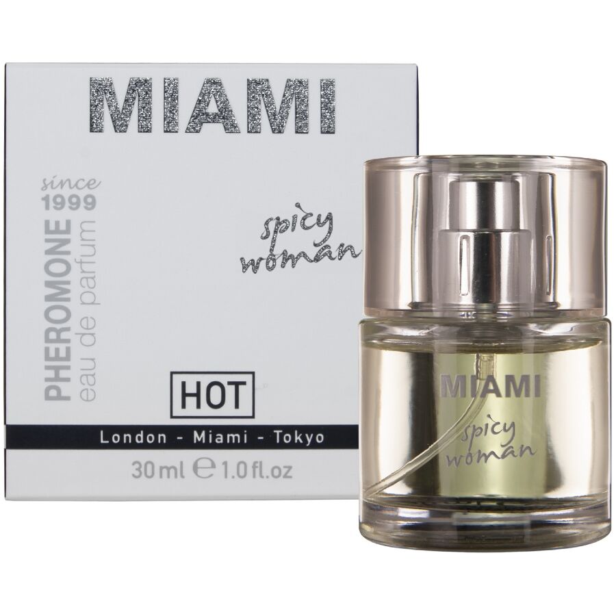 HOT - PROFUMO AI FEROMONI MIAMI SPICY WOMAN 30 ML – Profumi con feromoni femminili