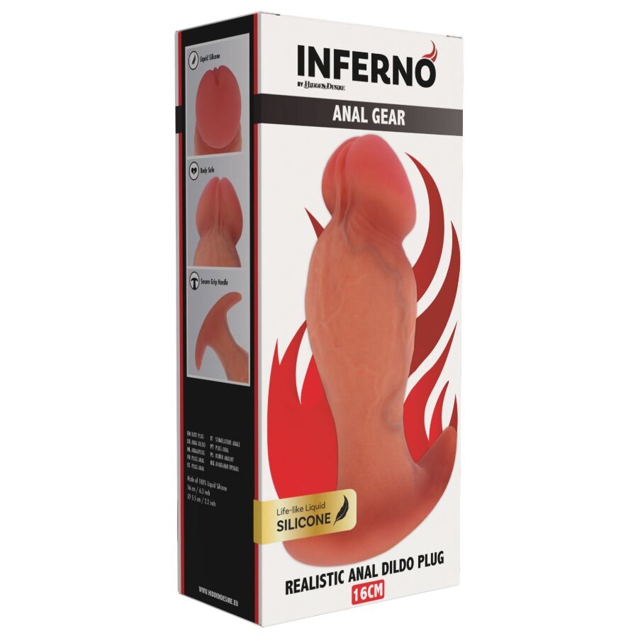 HIDDEN DESIRE - INFERNO REALISTICO DILATATORE ANALE 16 CM – Tappi anali – foto 6
