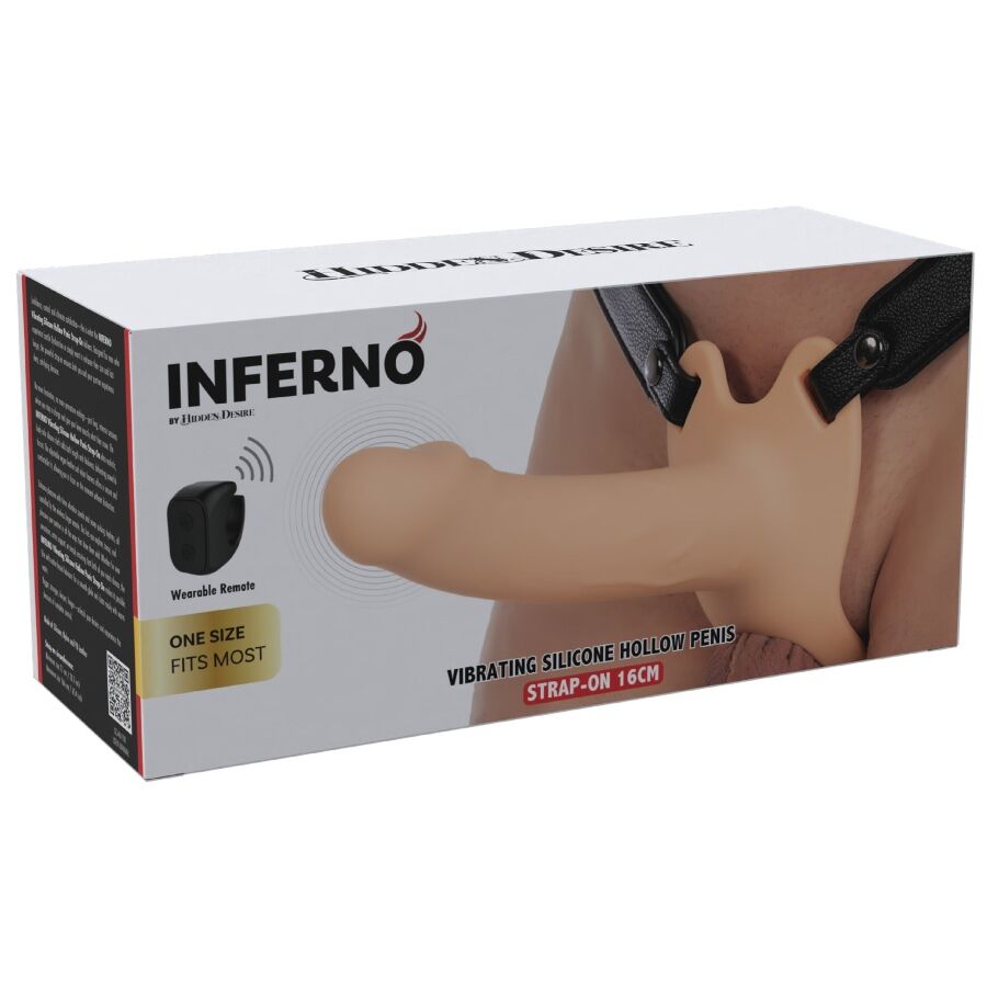 HIDDEN DESIRE - INFERNO VIBRANTE GUAINA PER PENE STRAP-ON 16 CM – Estensore del pene con imbracatura – foto 11