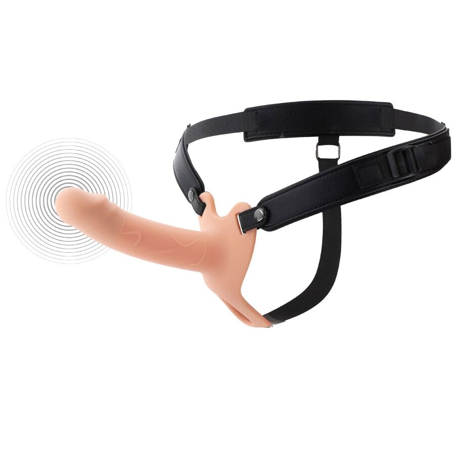 HIDDEN DESIRE - INFERNO VIBRANTE GUAINA PER PENE STRAP-ON 16 CM – Estensore del pene con imbracatura