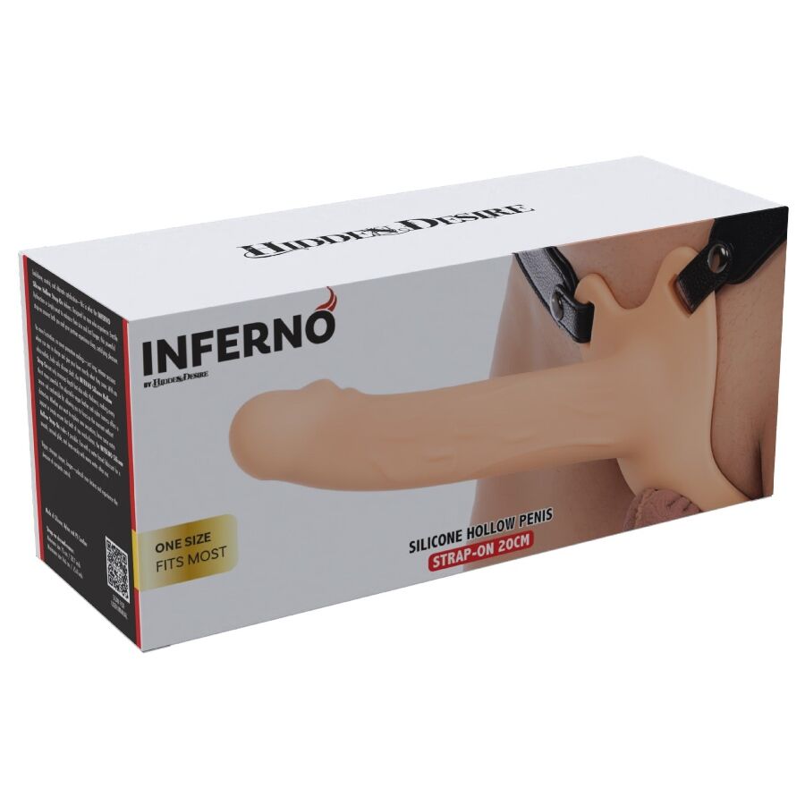 HIDDEN DESIRE - INFERNO GUAINA PER PENE STRAP-ON 20 CM – Estensore del pene con imbracatura – foto 6