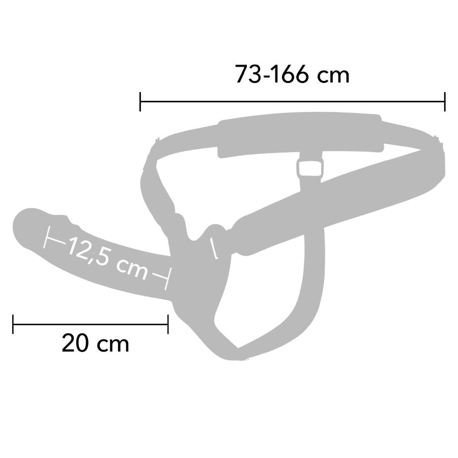 HIDDEN DESIRE - INFERNO GUAINA PER PENE STRAP-ON 20 CM – Estensore del pene con imbracatura – foto 2