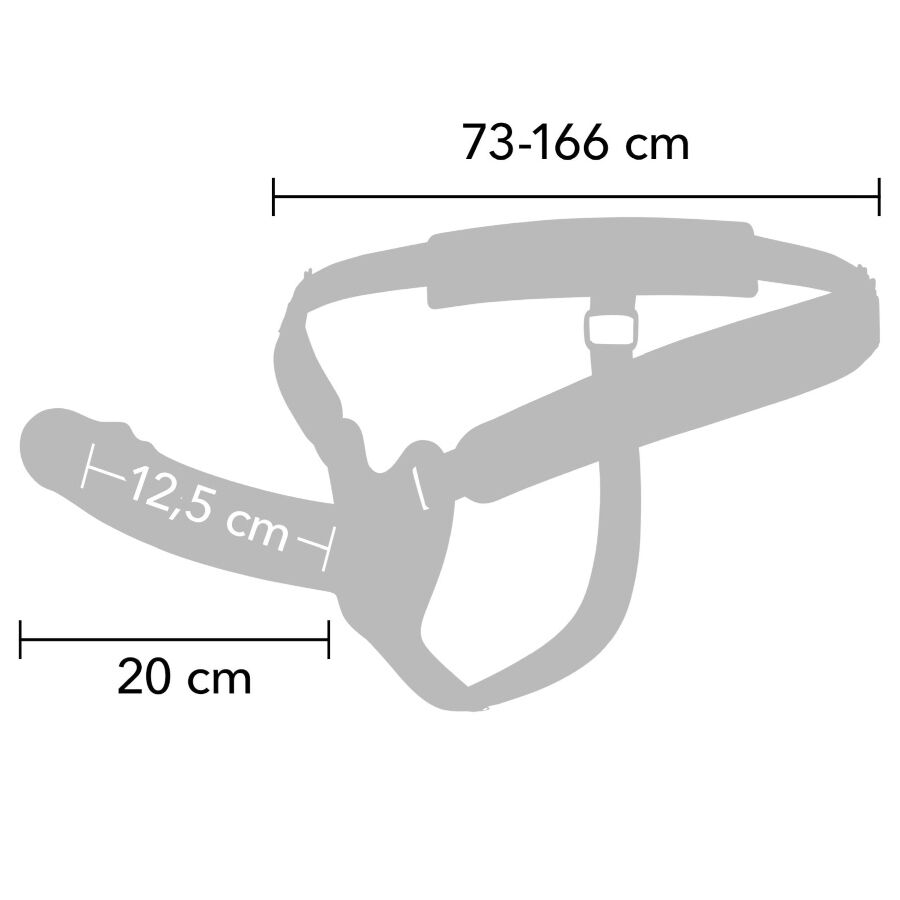 HIDDEN DESIRE - INFERNO VIBRANTE GUAINA PER PENE STRAP-ON 20 CM – Estensore del pene con imbracatura – foto 2