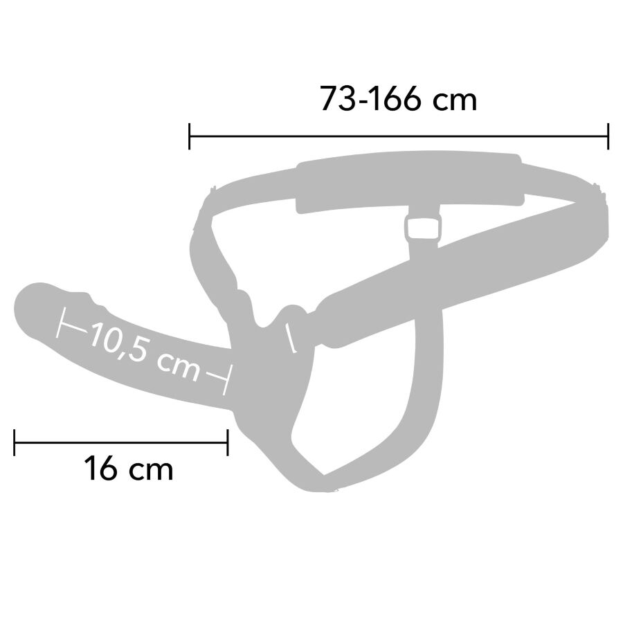 HIDDEN DESIRE - INFERNO GUAINA PER PENE CON STRAP-ON 16 CM – Estensore del pene con imbracatura – foto 2