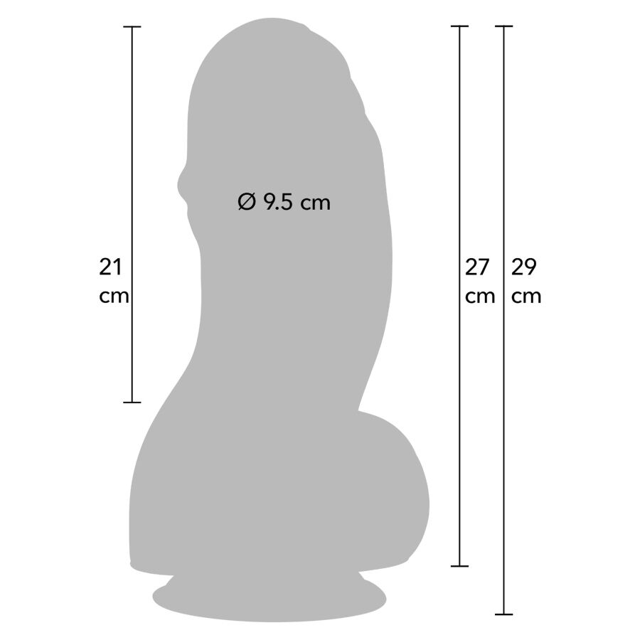 HIDDEN DESIRE - INFERNO DILDO FAT BOYS 27 CM – Peni realistici – foto 2