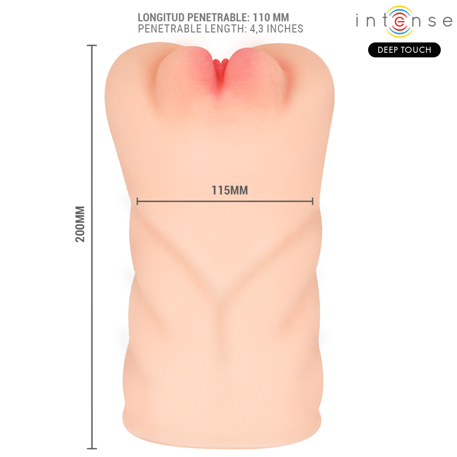 INTENSE DEEP TOUCH - MASTURBATORE AGINALE KRISTA CON ASPIRAZIONE, VIBRAZIONE ED EFFETTO VOCALE 1,2 KG – Vagine con vibrazione – foto 5