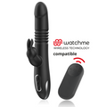 BLACK&SILVER - KENJI VIBRATORE RABBIT UP & DOWN + TELECOMANDO WATCHME – Telecomando