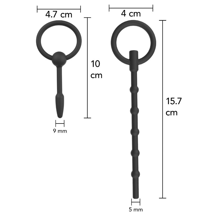HIDDEN DESIRE - EXTREME ADVANCED SET DI PLUG URETRALI 2 UNITÀ – Dilatatori per il nuovo piacere BDSM – foto 4
