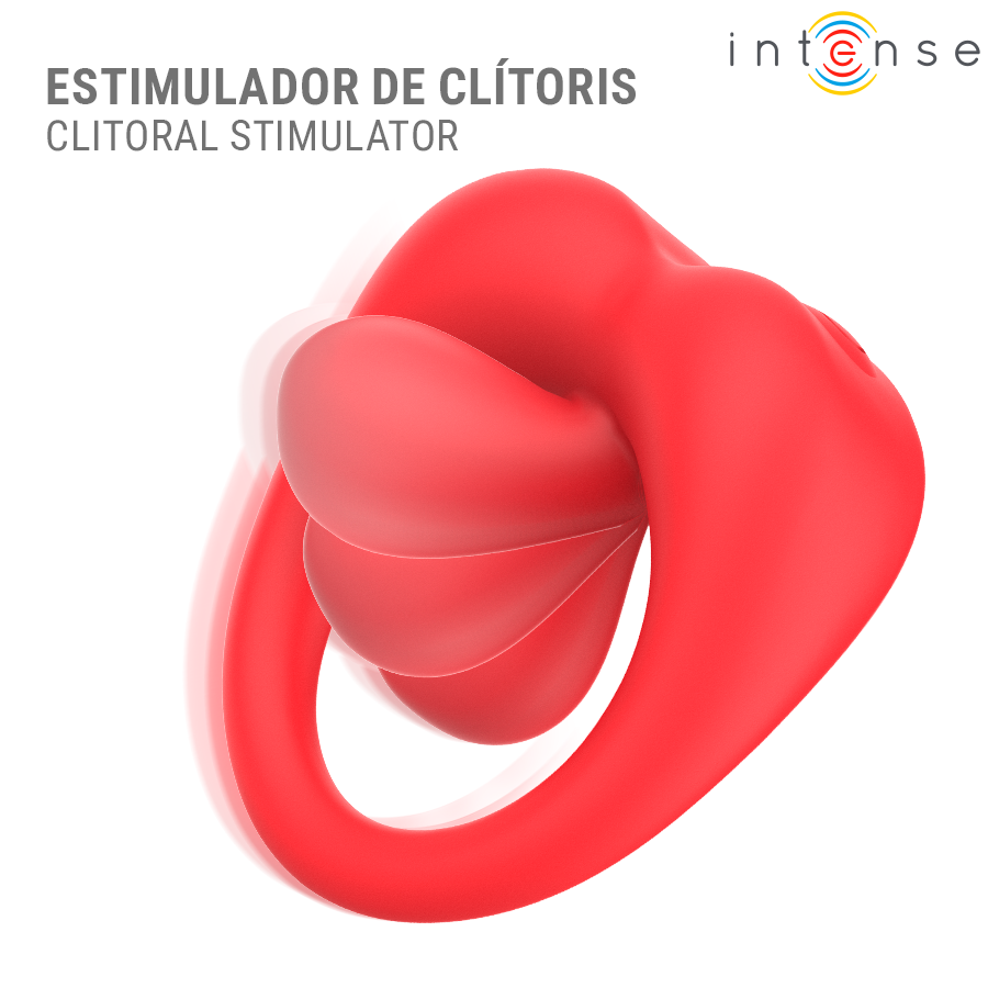 INTENSE - RUSSELL ANILLO VIBRADOR CON ESTIMULACIÓN DE CLÍTORIS ROJO – Cockring con vibrazione – foto 5