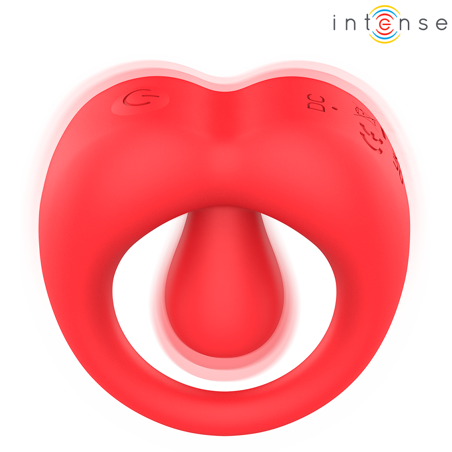 INTENSE - RUSSELL ANILLO VIBRADOR CON ESTIMULACIÓN DE CLÍTORIS ROJO – Cockring con vibrazione – foto 6