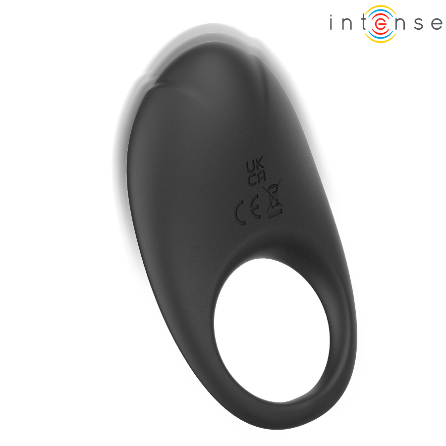 INTENSE - MERLOTTE ANILLO VIBRADOR CON ESTIMULACIÓN DE CLÍTORIS NEGRO – Cockring con vibrazione – foto 3