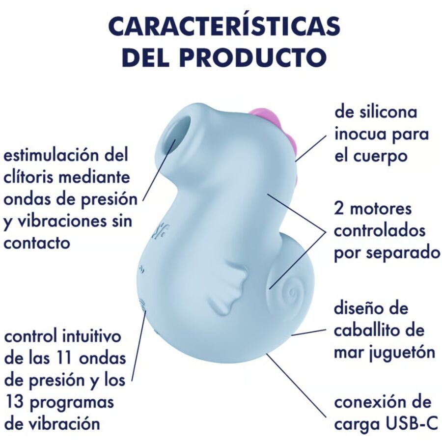 SATISFYER - SEA PONY VIBRADOR & ESTIMULADOR AIR PULSE – Per il clitoride – foto 4