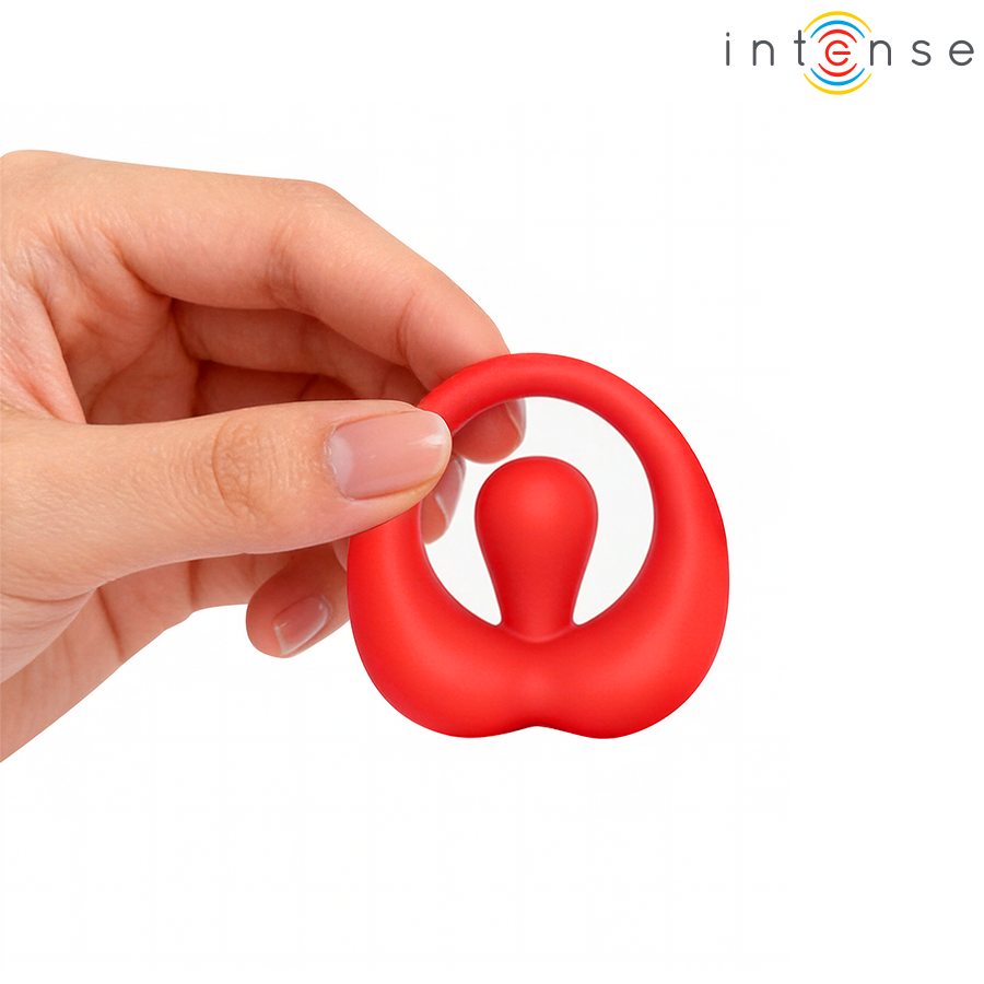 INTENSE - RUSSELL ANILLO VIBRADOR CON ESTIMULACIÓN DE CLÍTORIS ROJO – Cockring con vibrazione – foto 4