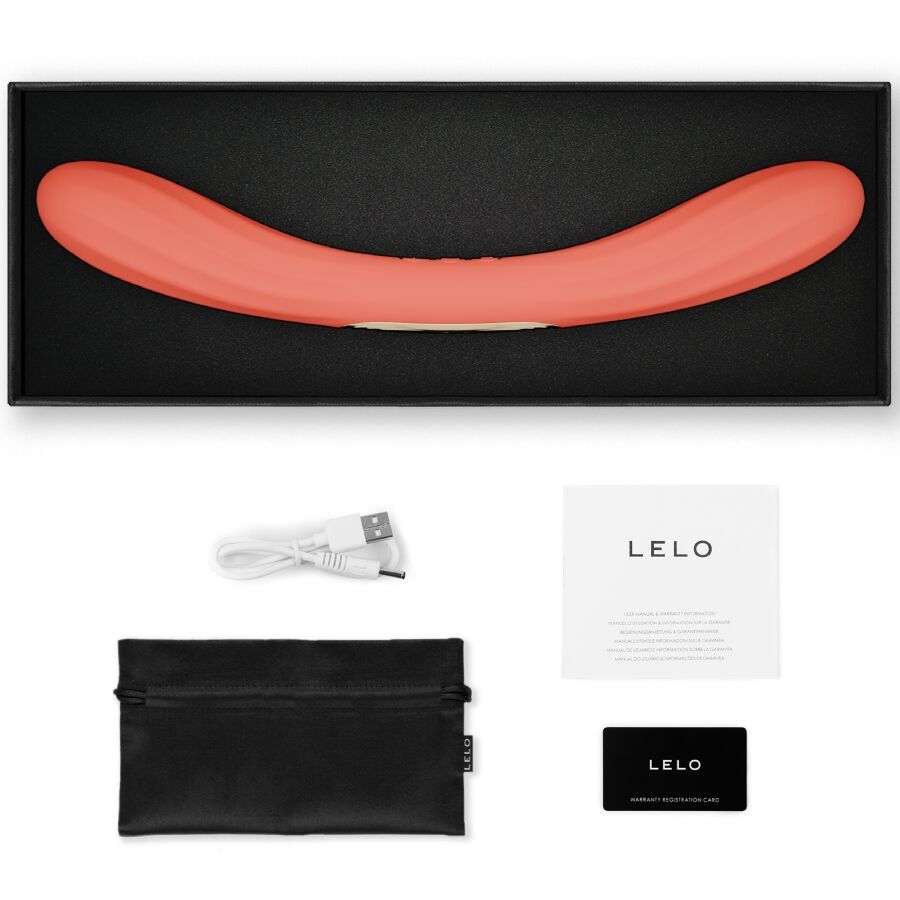 LELO - BOOMERANG VIBRATORE A DOPPIA ESTREMITÀ ROSSO CORALLO – Vibratore per coppie UD – foto 4