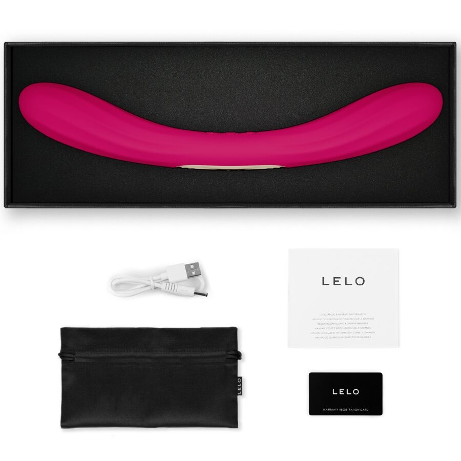 LELO - BOOMERANG VIBRATORE A DOPPIA ENDA CERISE – Vibratore per coppie UD – foto 3