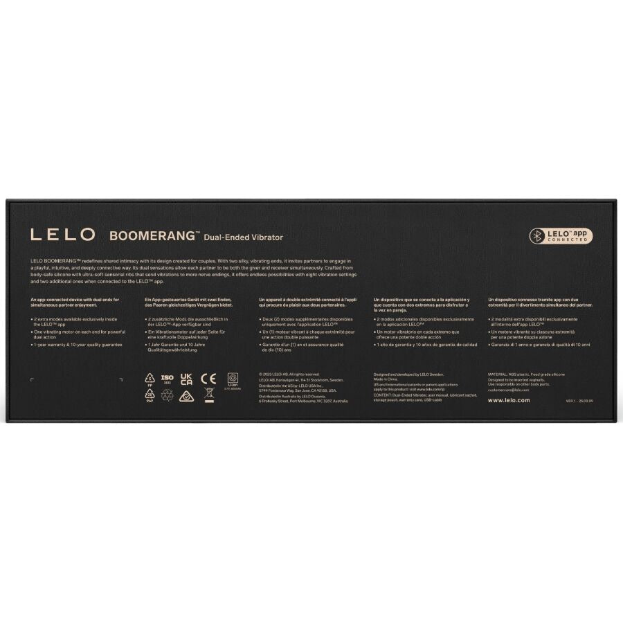 LELO - BOOMERANG VIBRATORE A DOPPIA ESTREMITÀ VIOLA – Vibratore per coppie UD – foto 5