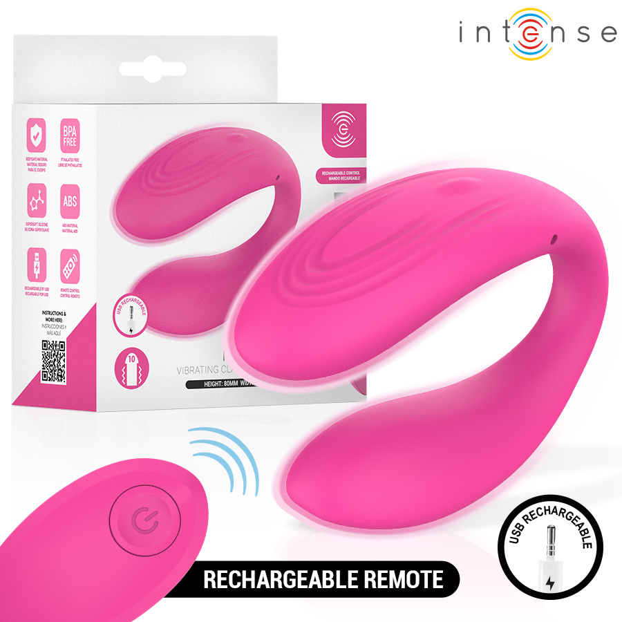 INTENSE - NORA STIMOLATORE VIBRANTE A MORSETTO ROSA – Telecomando