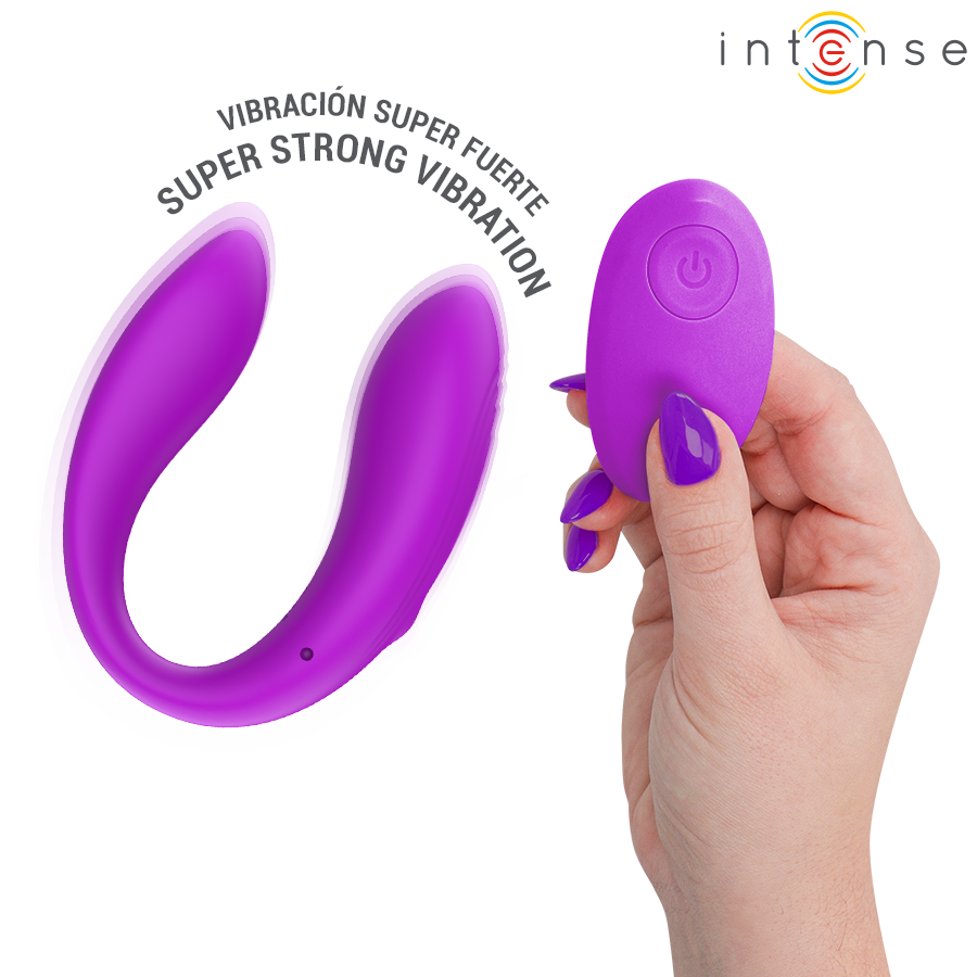 INTENSE - NORA STIMOLATORE VIBRANTE A MORSETTO VIOLA – Telecomando – foto 5