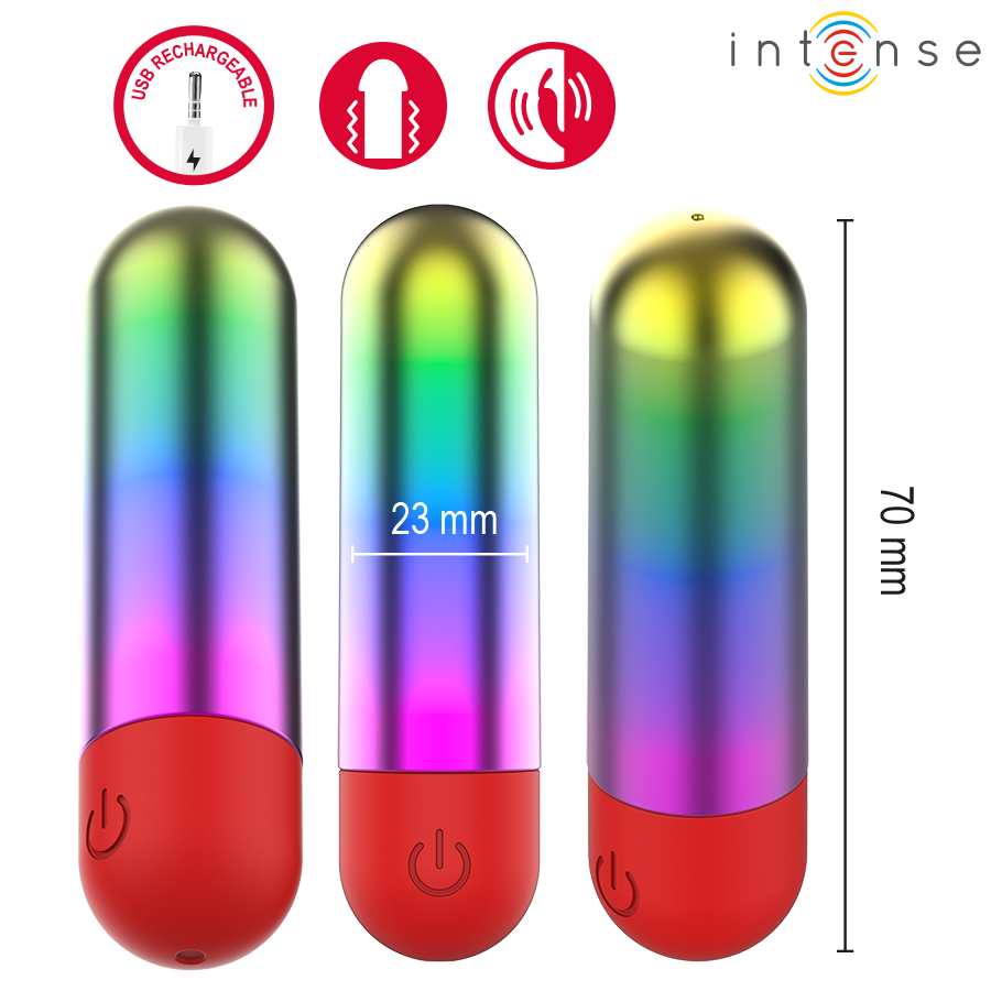INTENSE - DEBBIE PROIETTILE VIBRANTE PER CLITORIDE RAINBOW – Mini vibratori – foto 4
