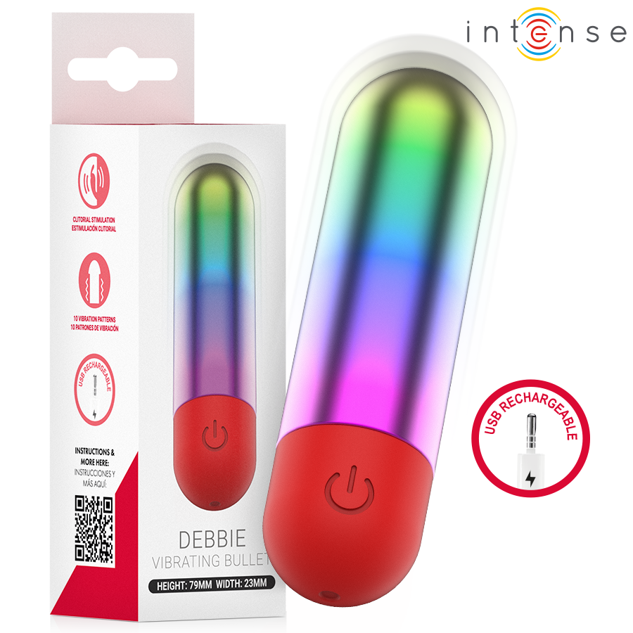 INTENSE - DEBBIE PROIETTILE VIBRANTE PER CLITORIDE RAINBOW – Mini vibratori