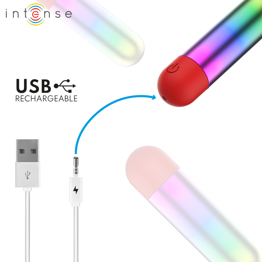 INTENSE - DEBBIE PROIETTILE VIBRANTE PER CLITORIDE RAINBOW – Mini vibratori – foto 5