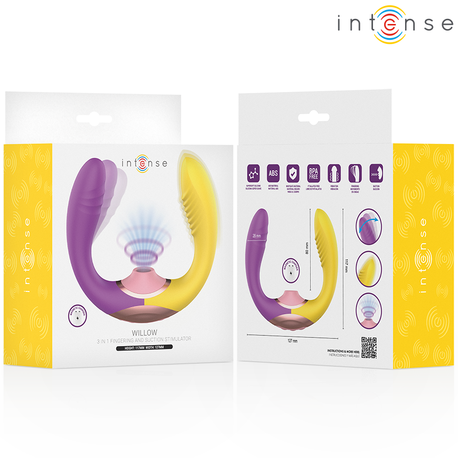 INTENSE - WILLOW  STIMOLATORE A VIBRAZIONE E ASPIRAZIONE 3 IN 1 – Vibratori HI-TECH – foto 7