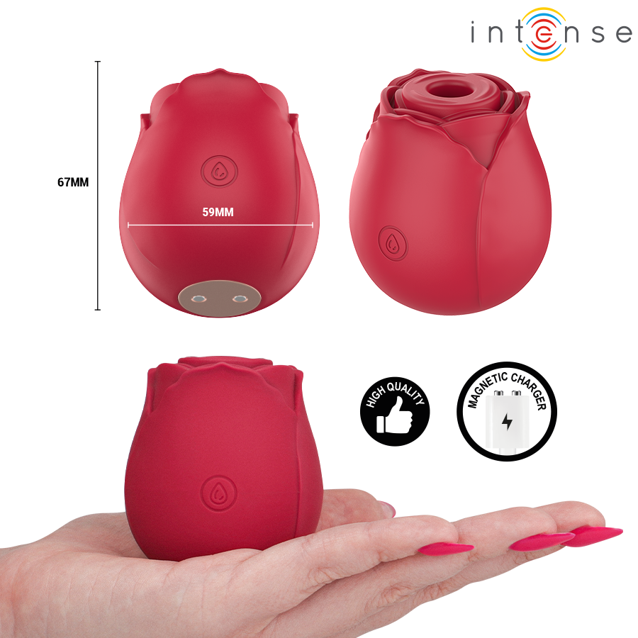 INTENSE - CAMELLIA ASPIRAZIONE CLITORIDEA ROSE BY WAVES BORDEAUX – Per il clitoride – foto 3