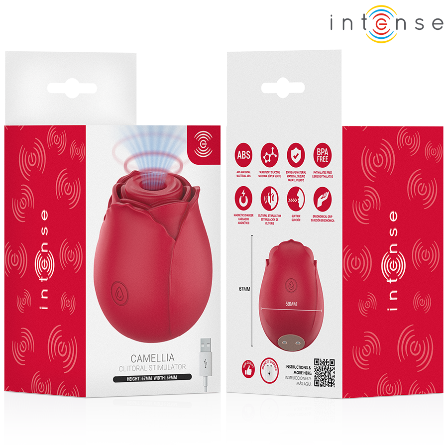 INTENSE - CAMELLIA ASPIRAZIONE CLITORIDEA ROSE BY WAVES BORDEAUX – Per il clitoride – foto 6