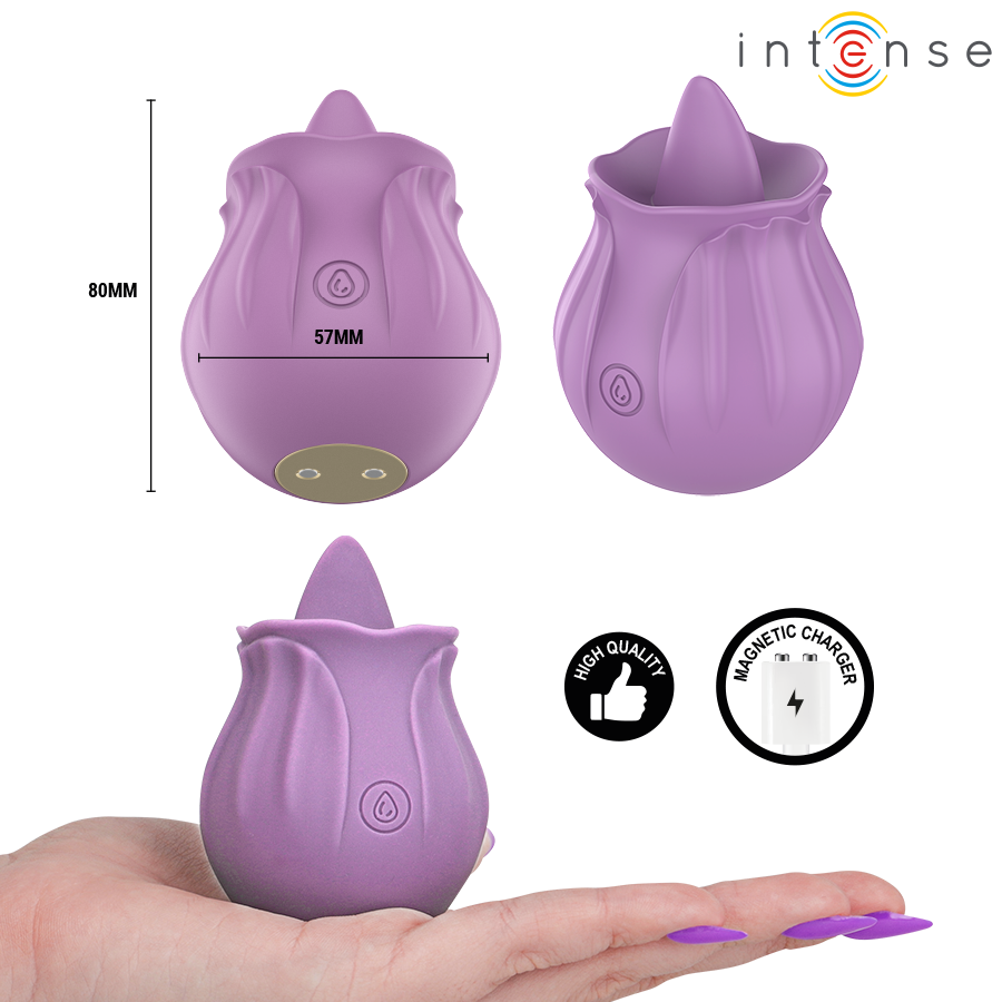INTENSE - AZALEA FIORE STIMOLAZIONE DEL CLITORIDE CON 10 VIBRAZIONI VIOLA – Per il clitoride – foto 3