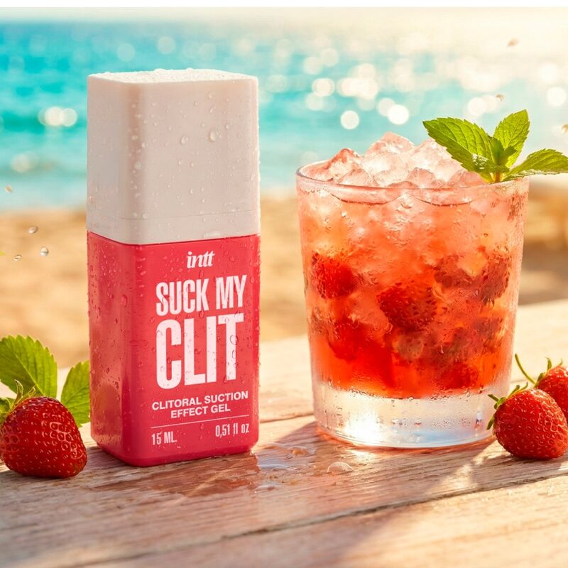 INTT - SUCK MY CLIT GEL EFFETTO ASPIRAZIONE FRAGOLA SELVAGGIA 15 ML – Intensificatore dell'orgasmo – foto 6