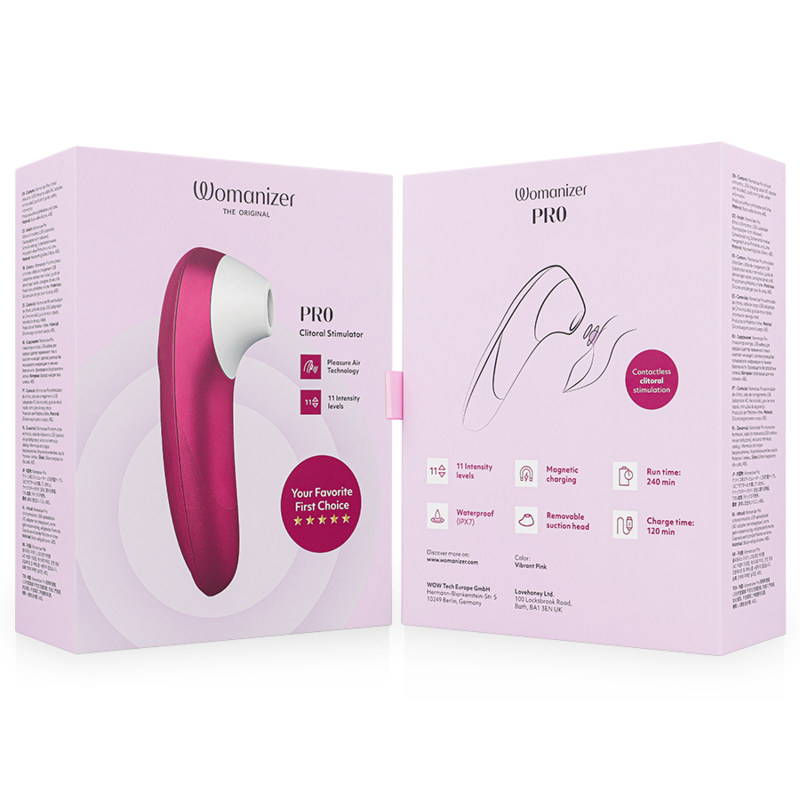 WOMANIZER - STIMOLATORE CLITORIDEO PRO VIBRANTE ROSA – Per il clitoride – foto 7