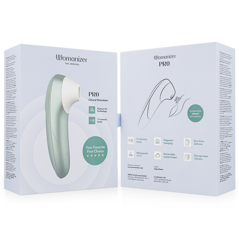 WOMANIZER - STIMOLATORE CLITORIDEO PRO VIBRANTE VERDE SALVIA – Per il clitoride – foto 7