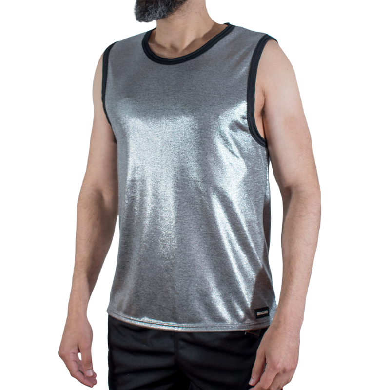 MACHO - T-SHIRT CON GLITTER FINI L/XL – Magliette da uomo