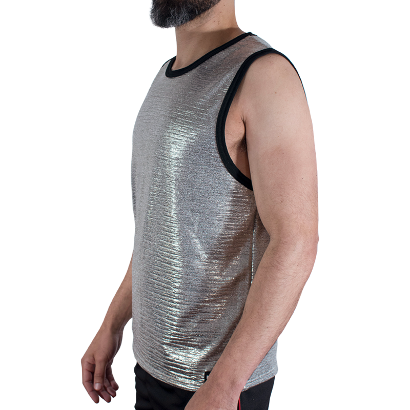 MACHO - T-SHIRT CON GLITTER FINI S/M – Magliette da uomo – foto 2