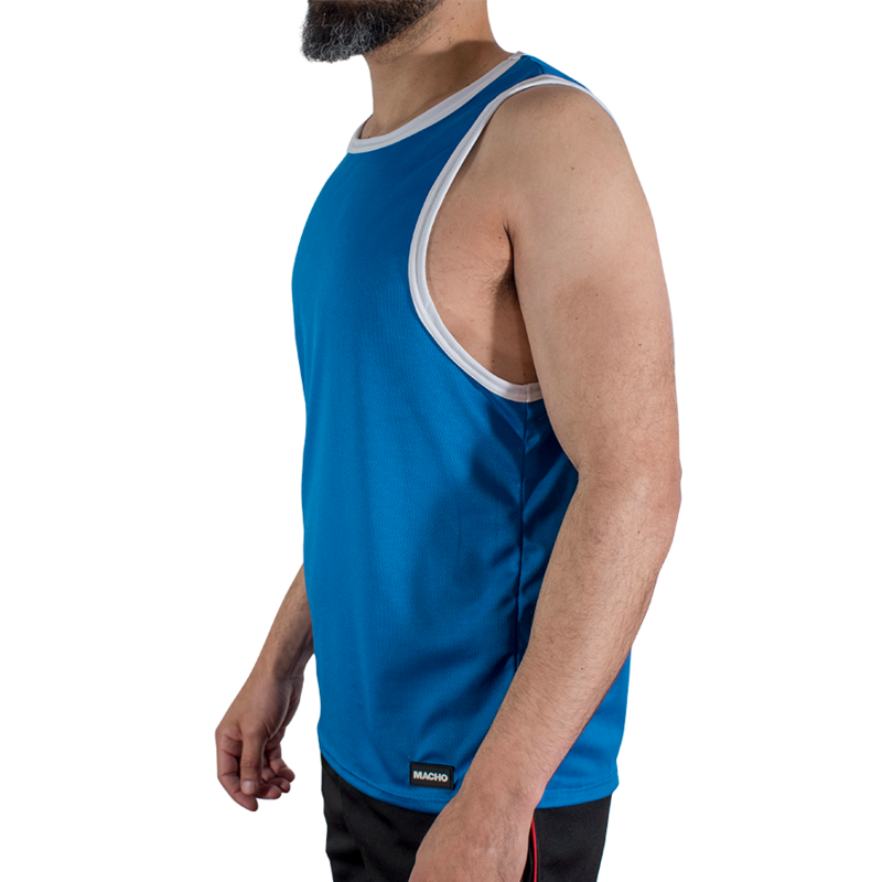 MACHO - CMV002 T-SHIRT BLU DA PALESTRA L/XL – Magliette da uomo – foto 2