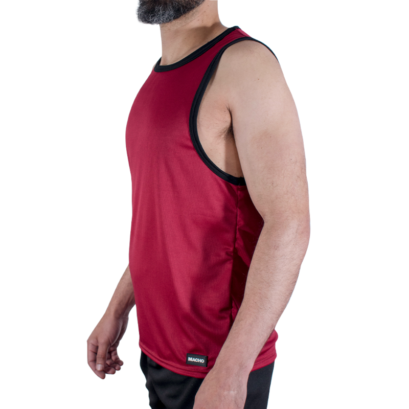 MACHO - CMV003 T-SHIRT DA PALESTRA MARRONE S/M – Magliette da uomo – foto 2