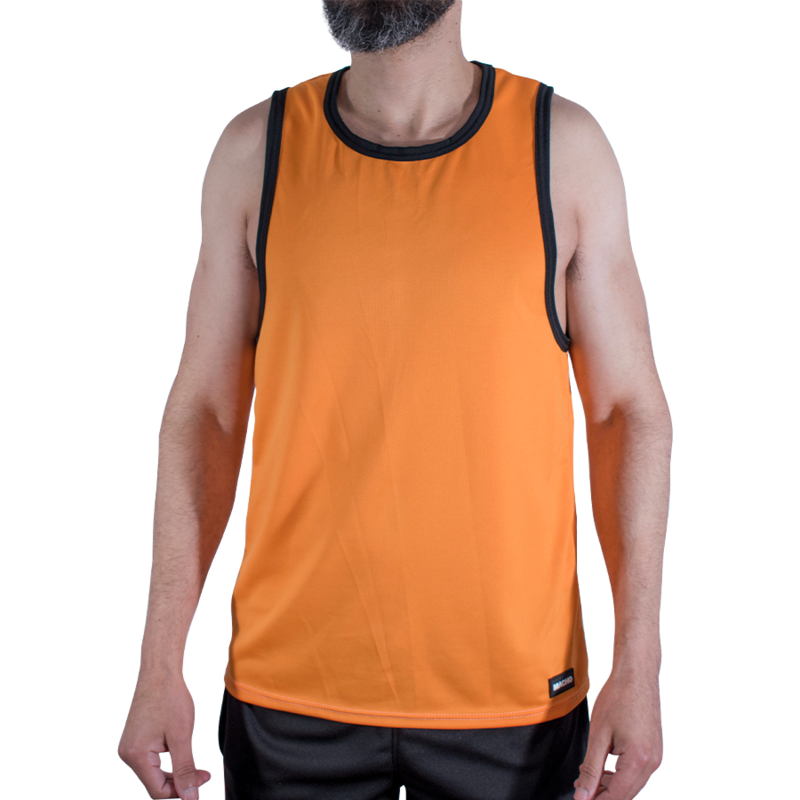 MACHO - CMV005 T-SHIRT DA PALESTRA ARANCIONE S/M – Magliette da uomo