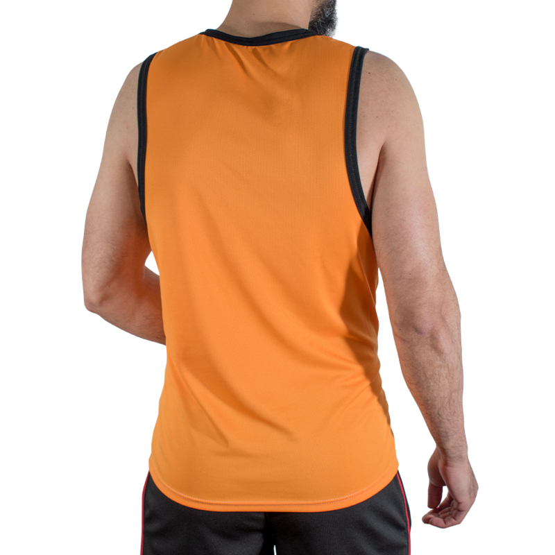 MACHO - CMV005 T-SHIRT DA PALESTRA ARANCIONE S/M – Magliette da uomo – foto 3