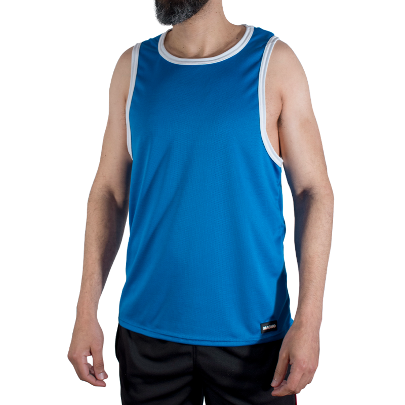 MACHO - CMV002 T-SHIRT BLU DA PALESTRA S/M – Magliette da uomo