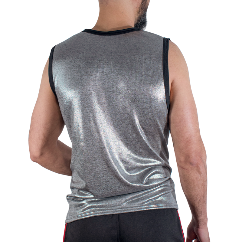 MACHO - T-SHIRT CON GLITTER FINI S/M – Magliette da uomo – foto 3